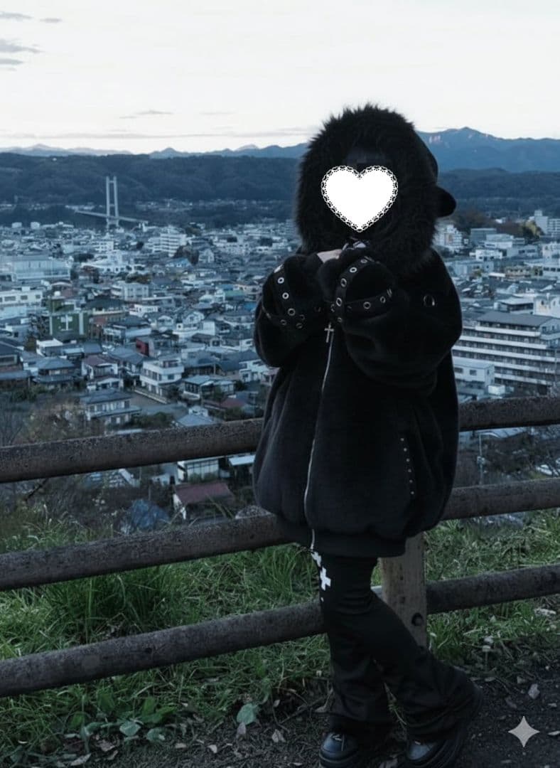 地雷系 猫耳ブルゾンパーカー ファーパーカー　フリース サブカル 量産型 韓国