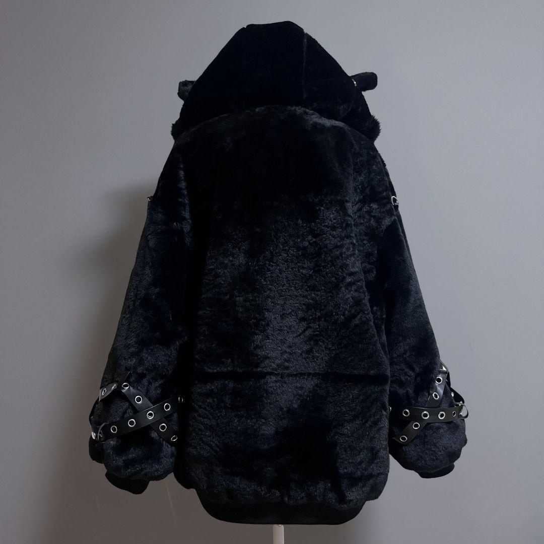 地雷系 猫耳ブルゾンパーカー ファーパーカー　フリース サブカル 量産型 韓国