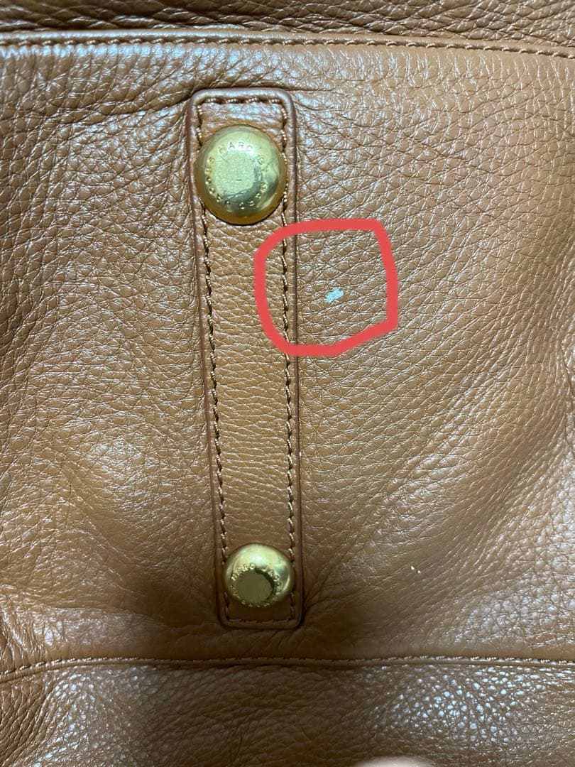 マークジェイコブス ブラウン レザー ハンドバッグ