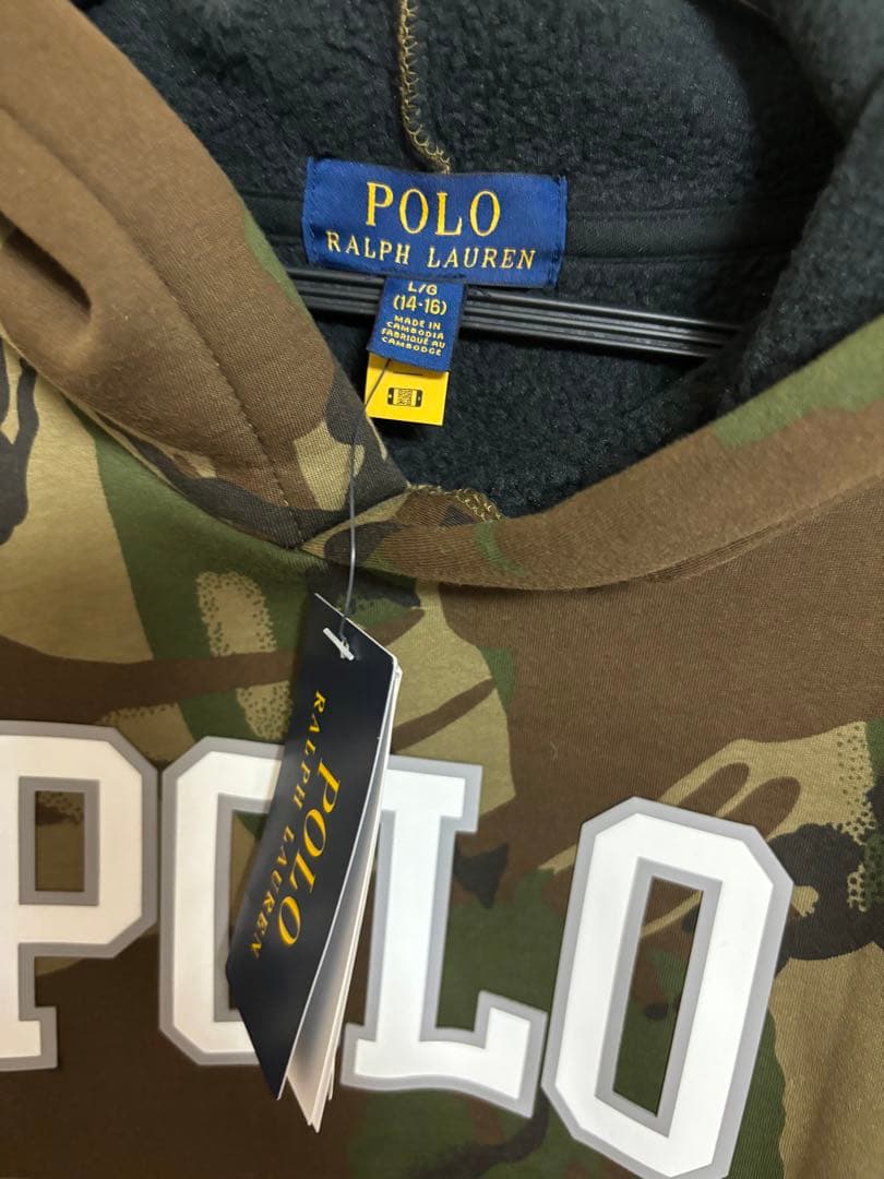 ラルフローレン　カモフラ柄ロゴパーカー　L/G14〜16