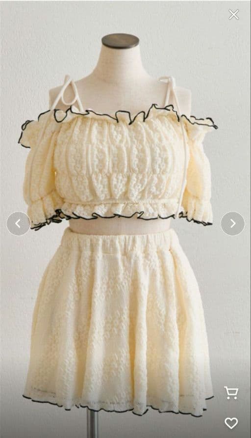 オリーブ・デ・オリーブ レースシャーリングスイムウェア　水着 （タグ無し新品）