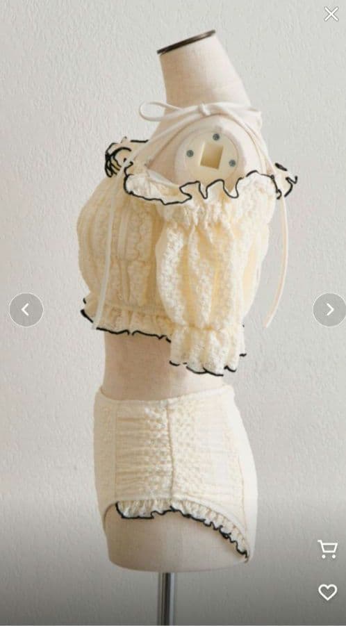 オリーブ・デ・オリーブ レースシャーリングスイムウェア　水着 （タグ無し新品）