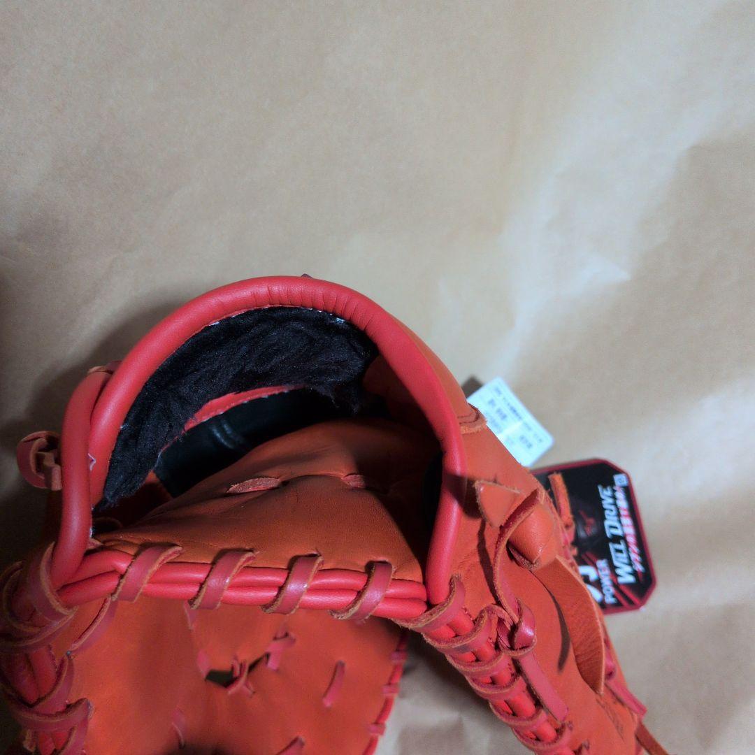 ミズノ:野球:ファーストミッ: 軟式用: :右投げ:大人用:オレンジ