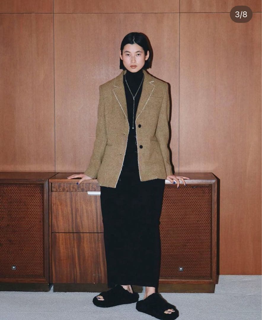 【美品】TODAYFUL CUTOFF WOOL JACKET 36 Olive