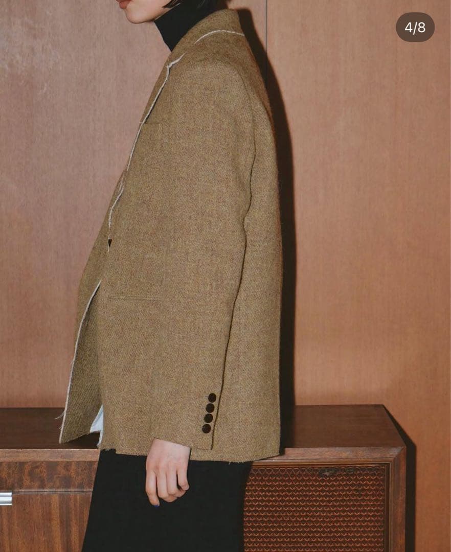 【美品】TODAYFUL CUTOFF WOOL JACKET 36 Olive