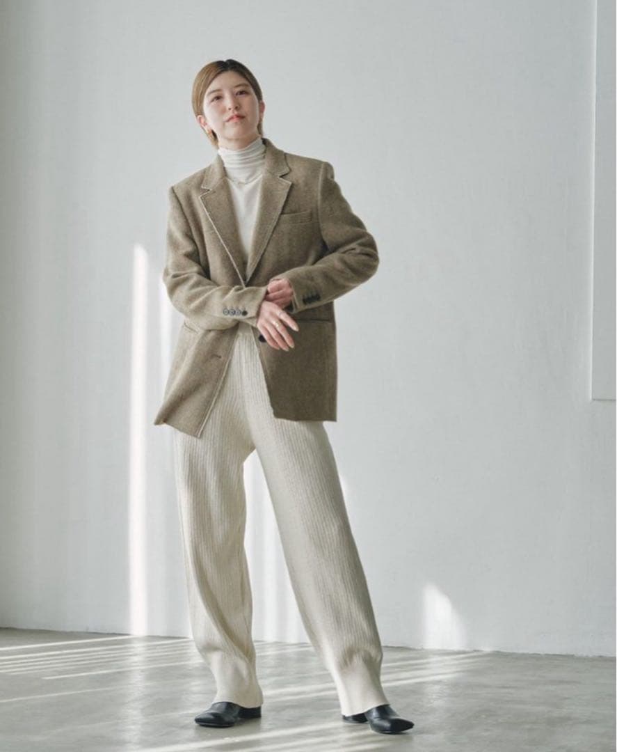 【美品】TODAYFUL CUTOFF WOOL JACKET 36 Olive