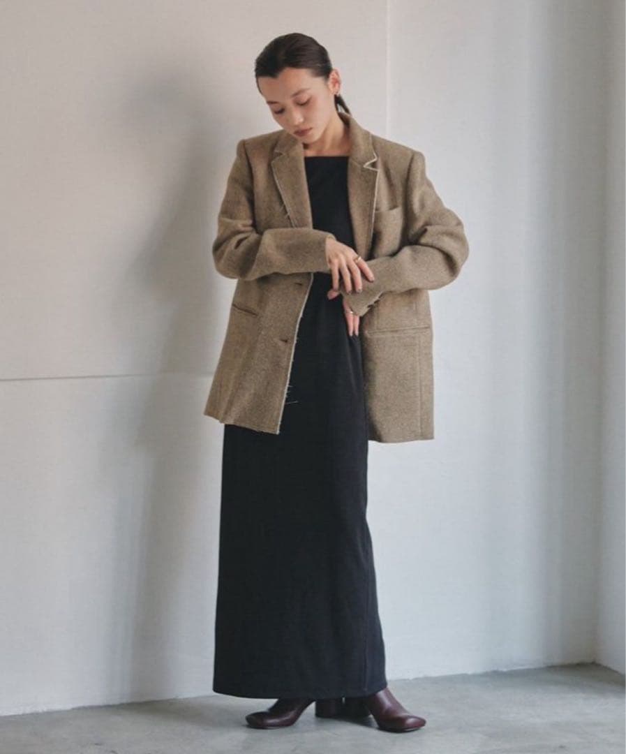 【美品】TODAYFUL CUTOFF WOOL JACKET 36 Olive