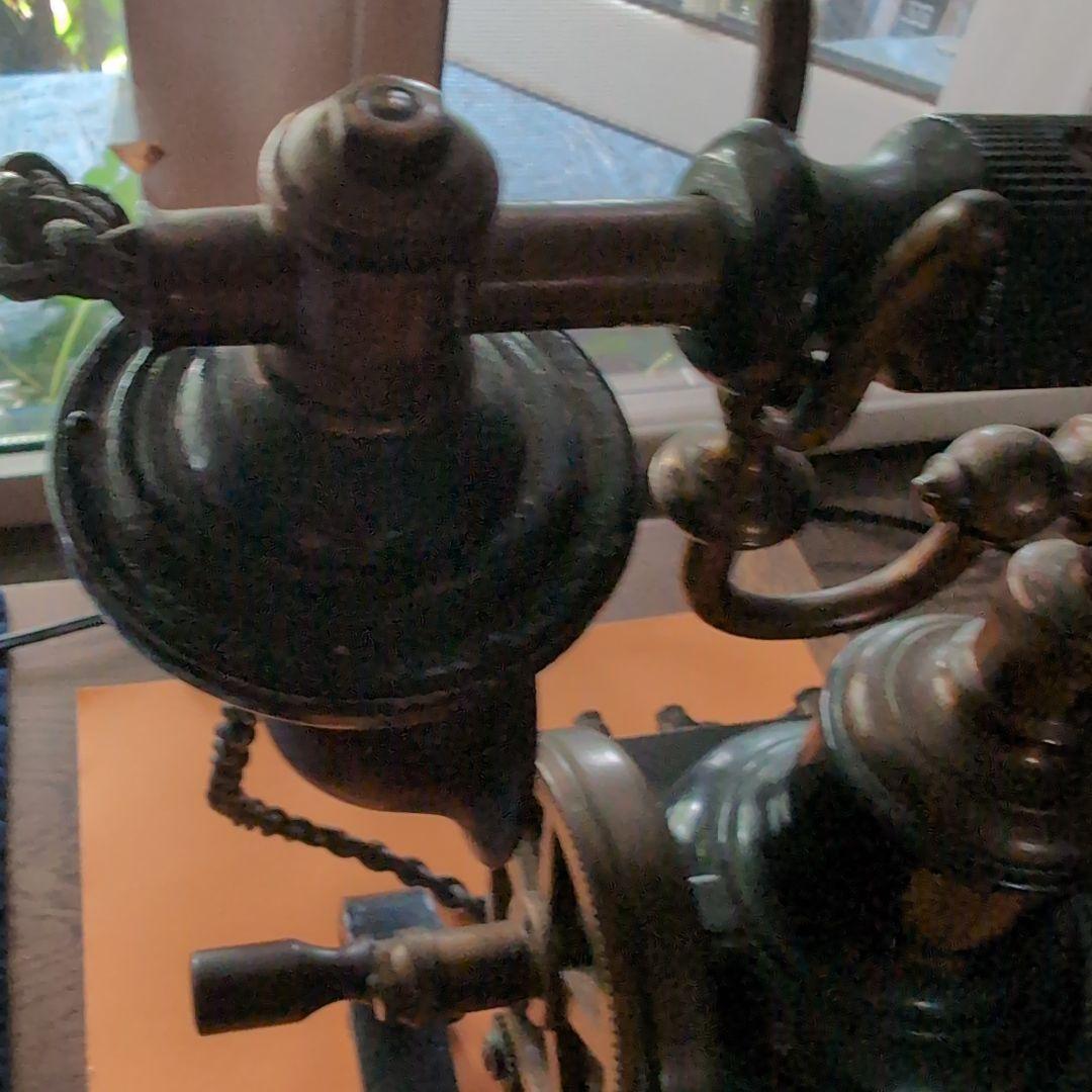 希少品 アンティーク電話 金属製 ハンドセット付き