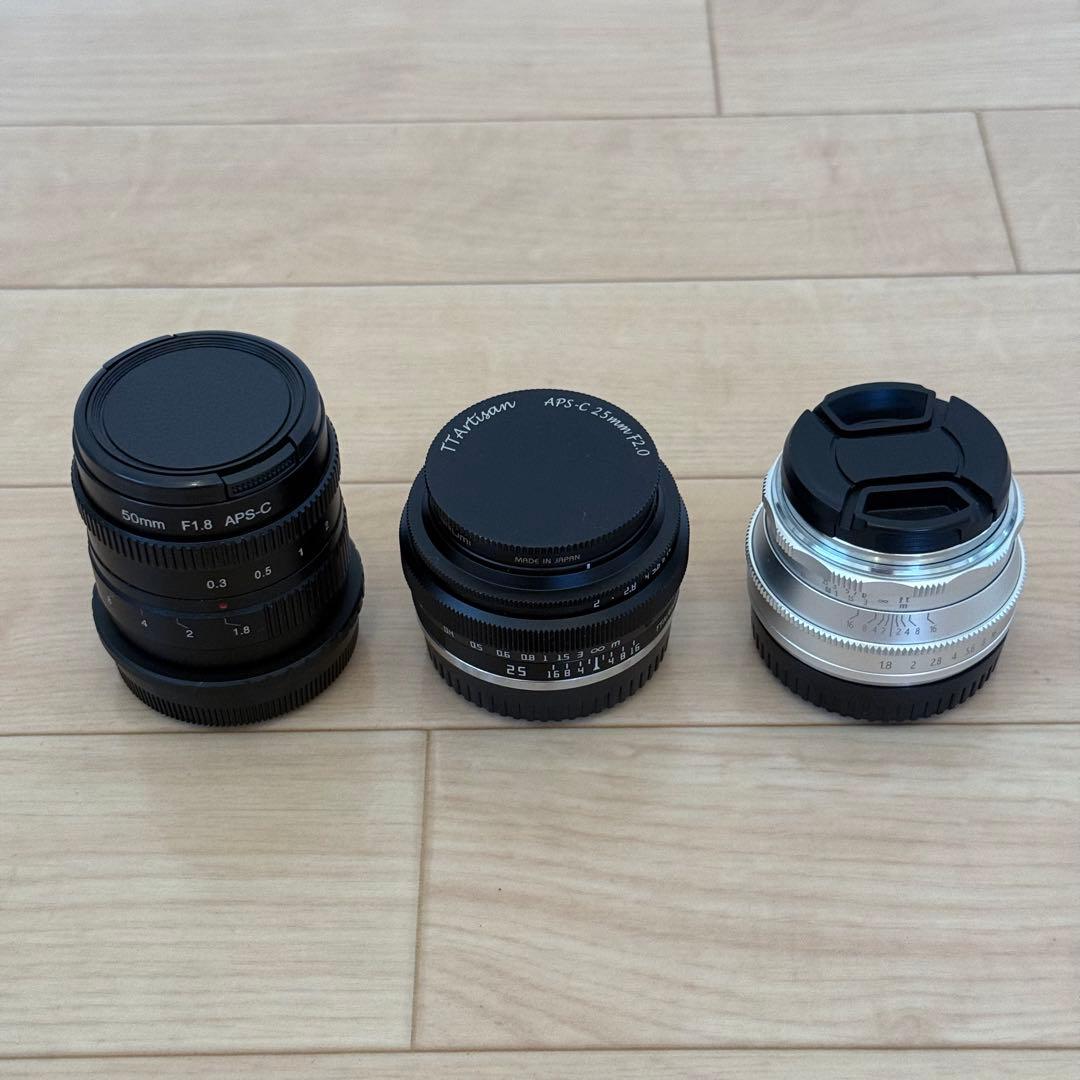 富士フイルムXマウント MF 単焦点レンズ３本セット