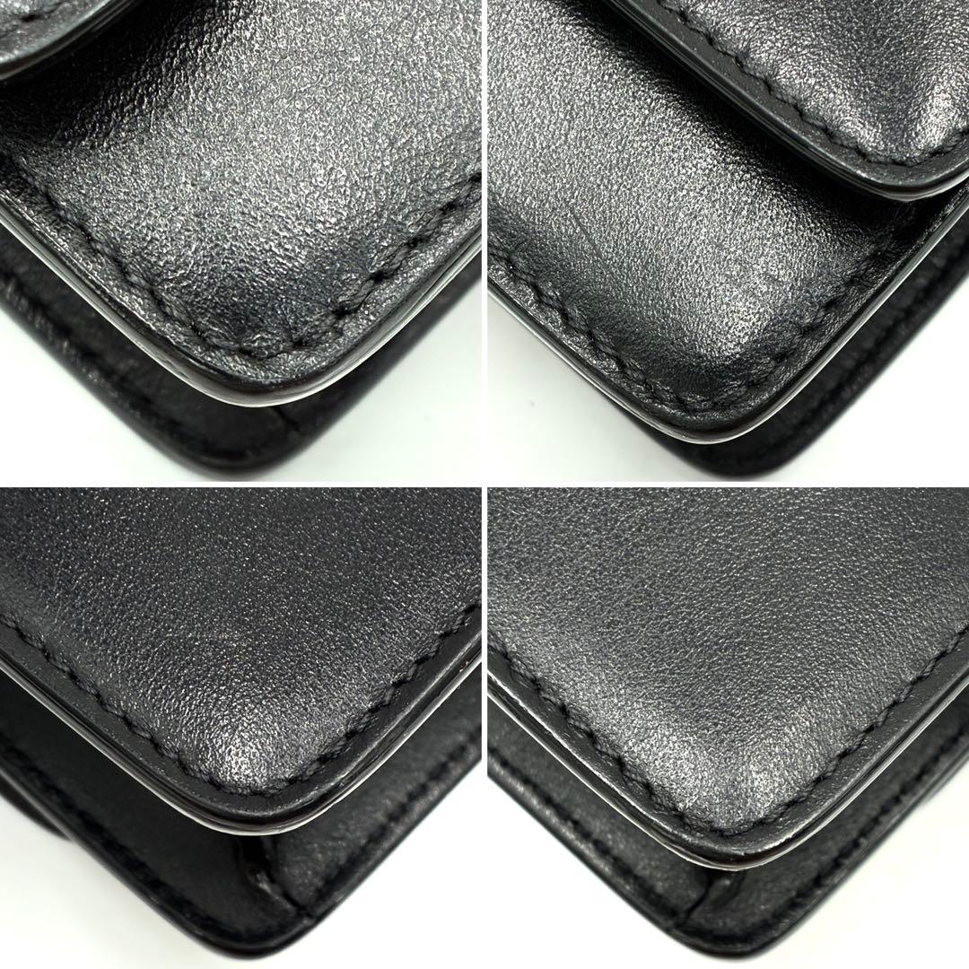 【極美品】ジミーチュウ デカロゴ ボディバッグ ウエストバッグ 正規品 ブラック