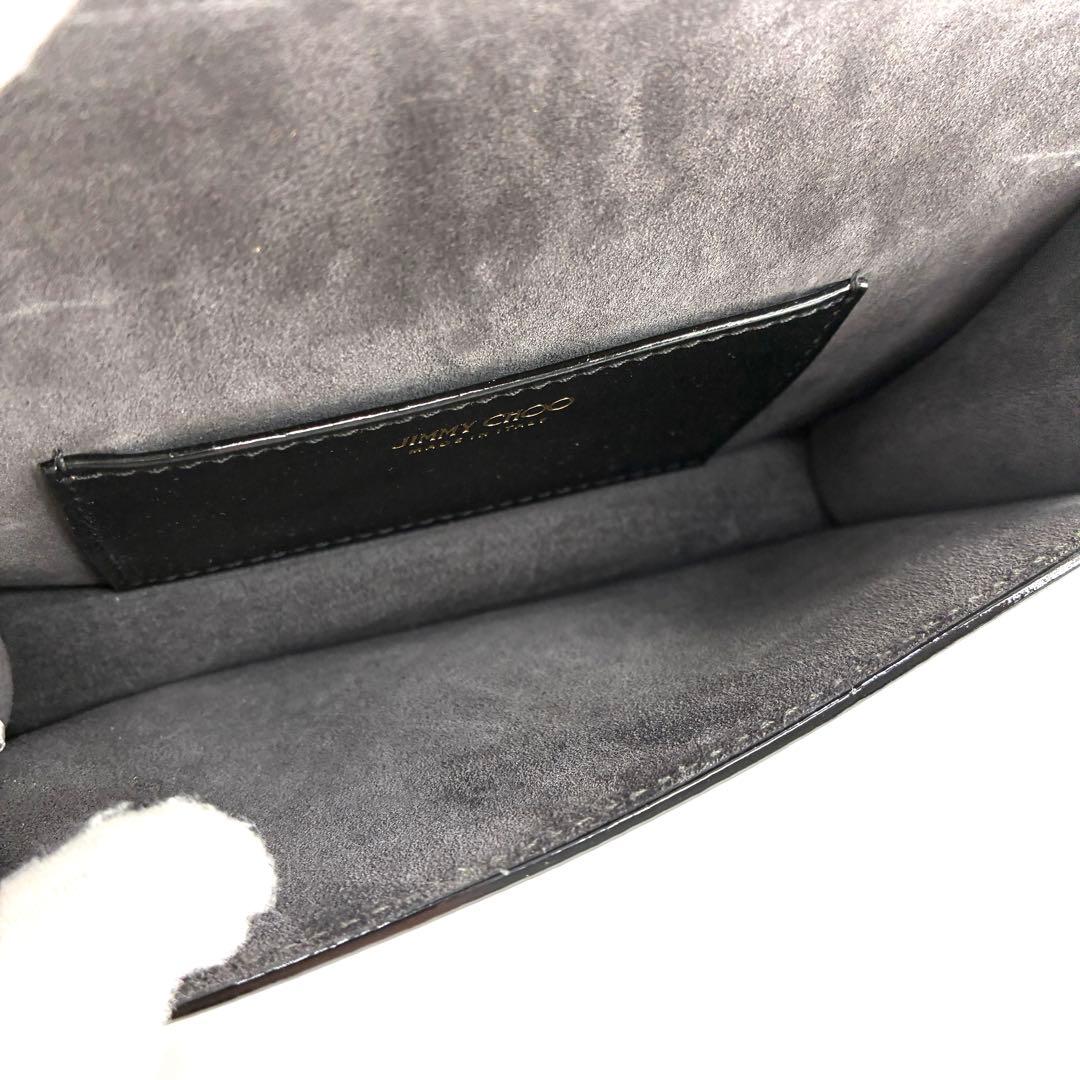 【極美品】ジミーチュウ デカロゴ ボディバッグ ウエストバッグ 正規品 ブラック