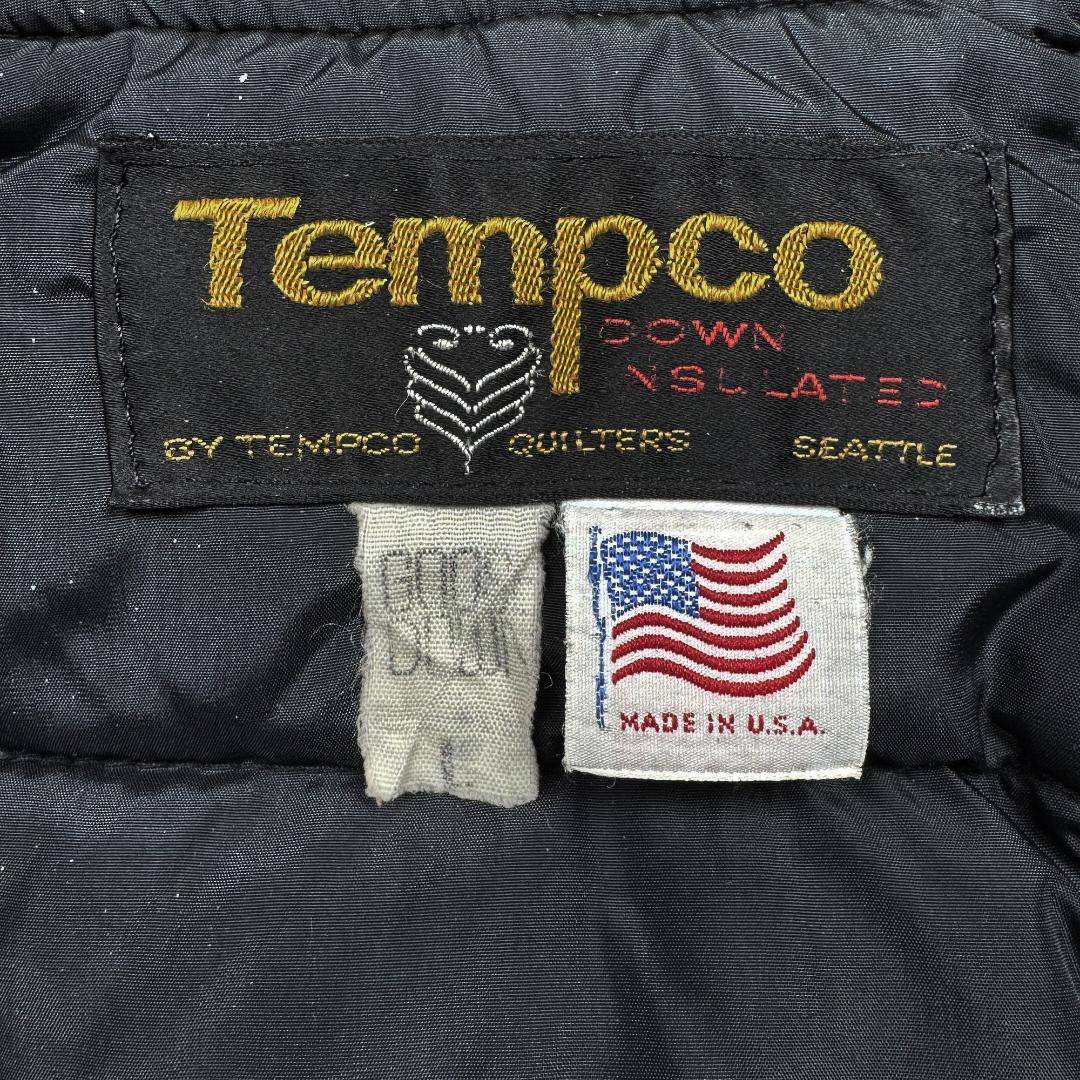 【70s】テンプコ　グースダウン　ジャケット　黒　USA製　ヴィンテージ古着