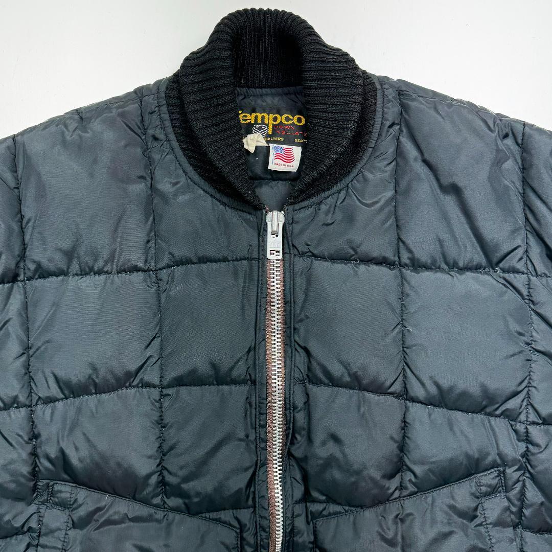 【70s】テンプコ　グースダウン　ジャケット　黒　USA製　ヴィンテージ古着