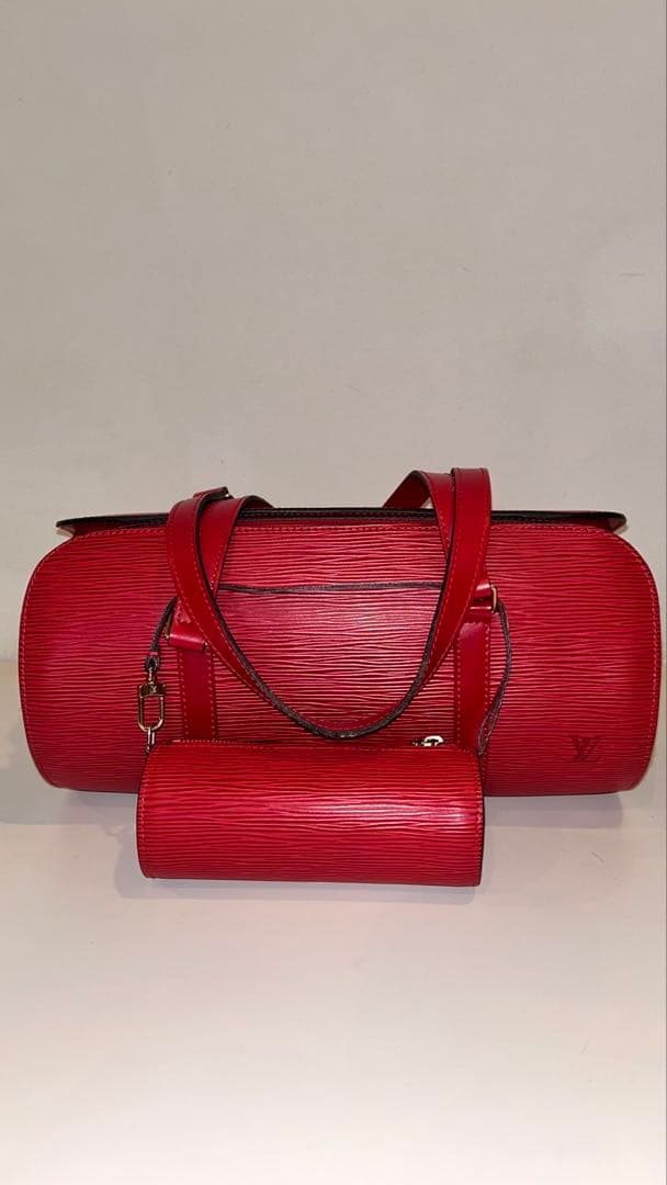 Louis Vuitton エピレザー ハンドバッグ レッド