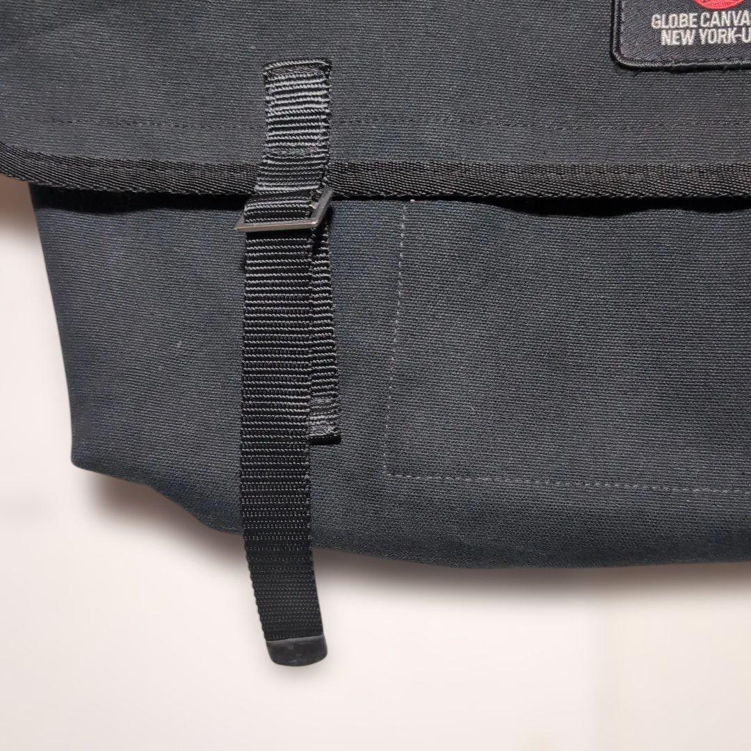 De Martini 3602 ブラック キャンバスメッセンジャーバッグ