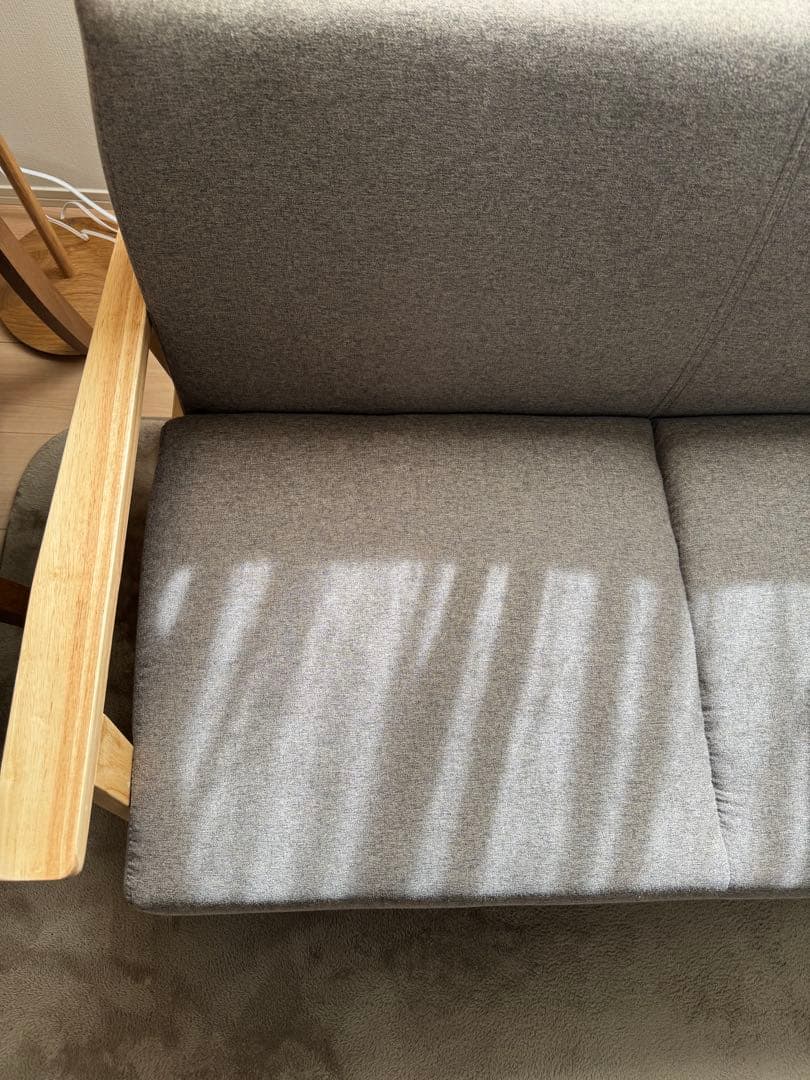 北欧風 2人掛け 木枠ソファ『TRYGG トゥリッグ』モカブラウン