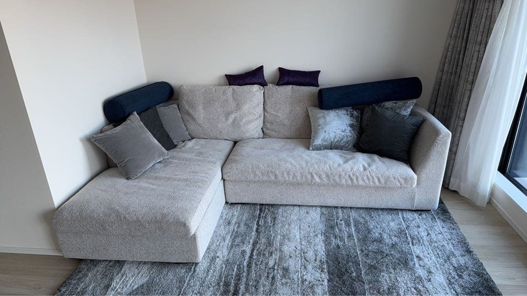 【INCOON インクーン】モダン グレー コーナーソファ W2500