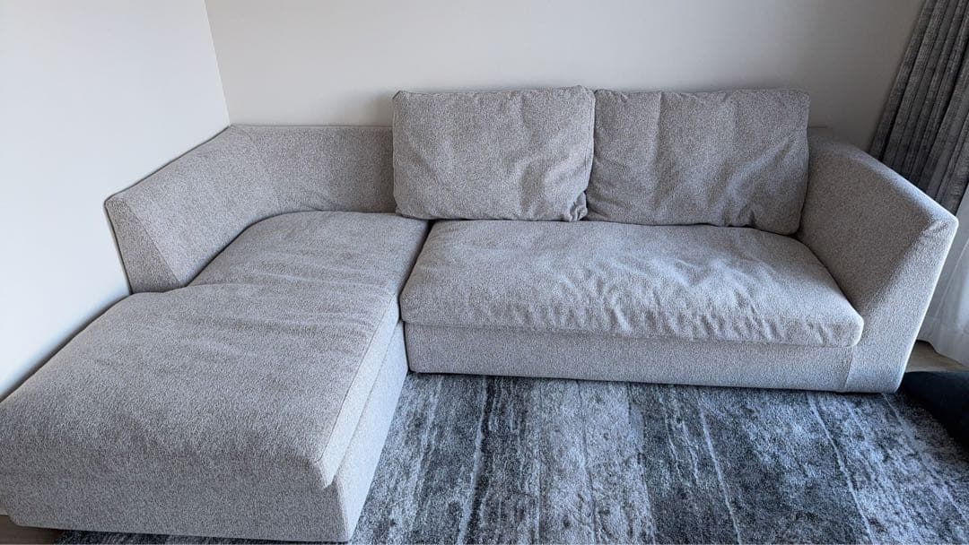 【INCOON インクーン】モダン グレー コーナーソファ W2500