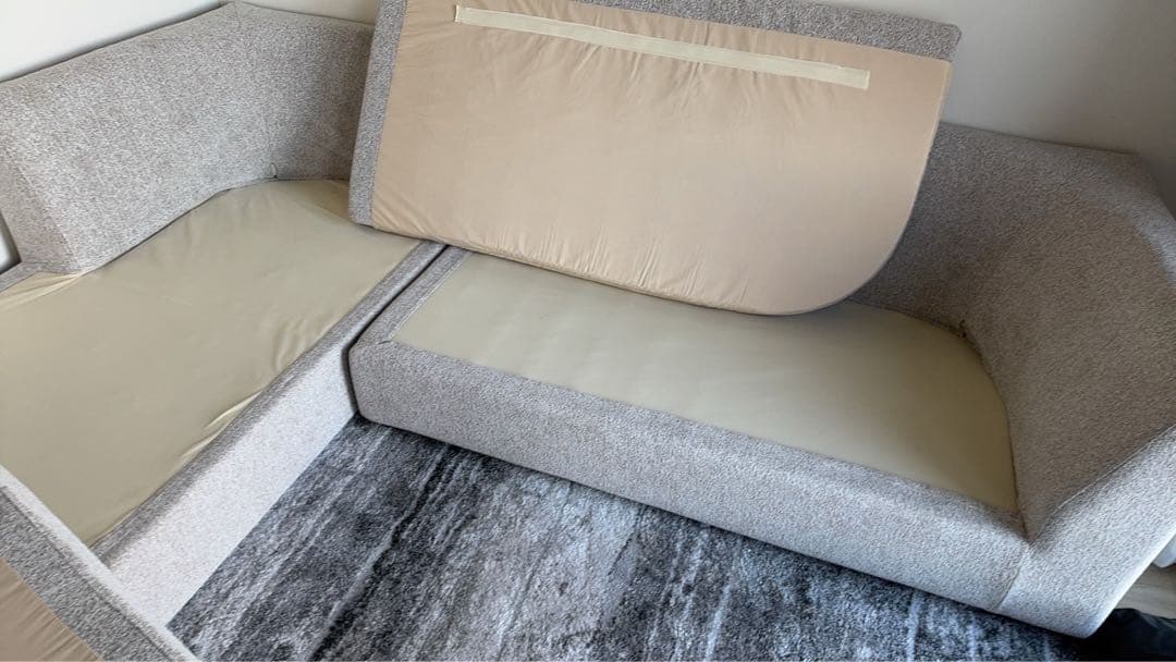 【INCOON インクーン】モダン グレー コーナーソファ W2500