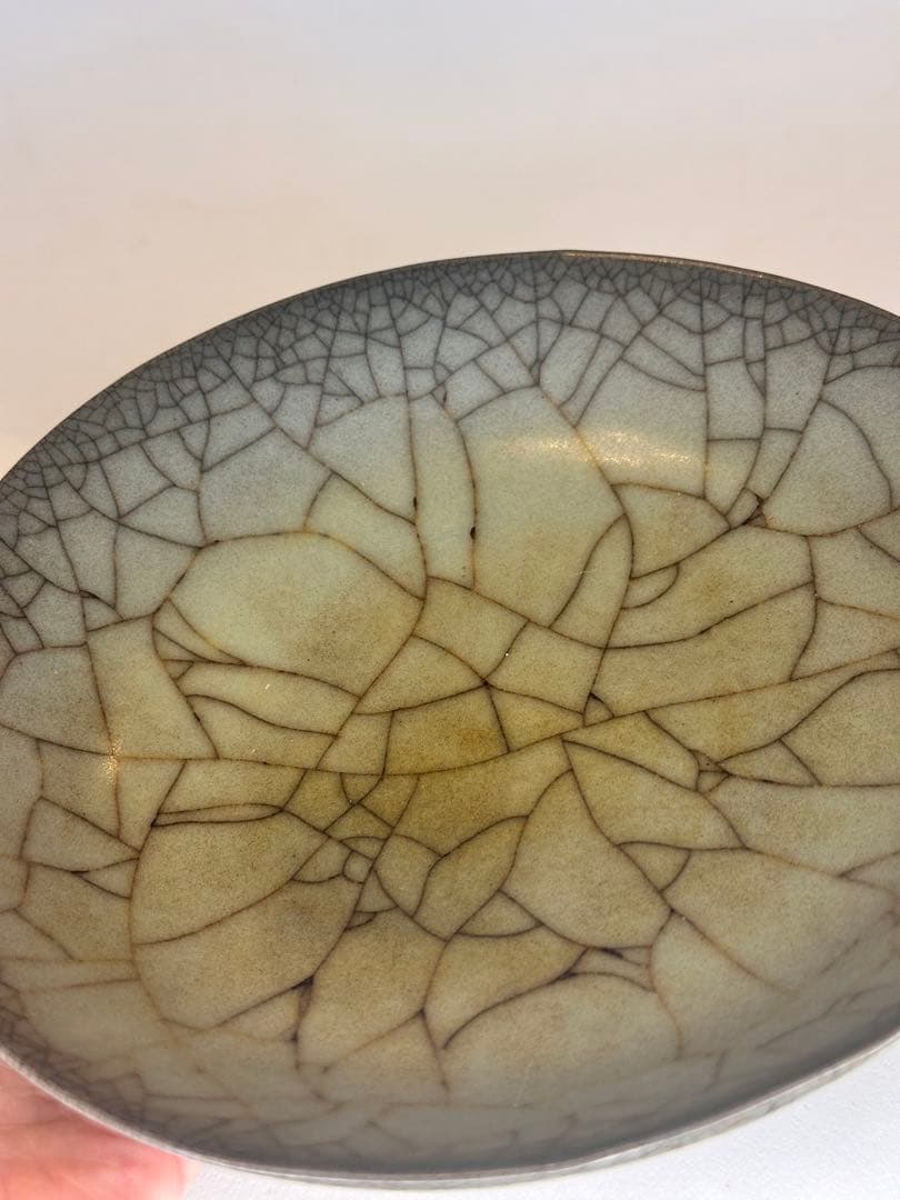 Qucollect專用宋代　哥窯　青瓷　盤　開片　古陶磁　青瓷皿　骨董