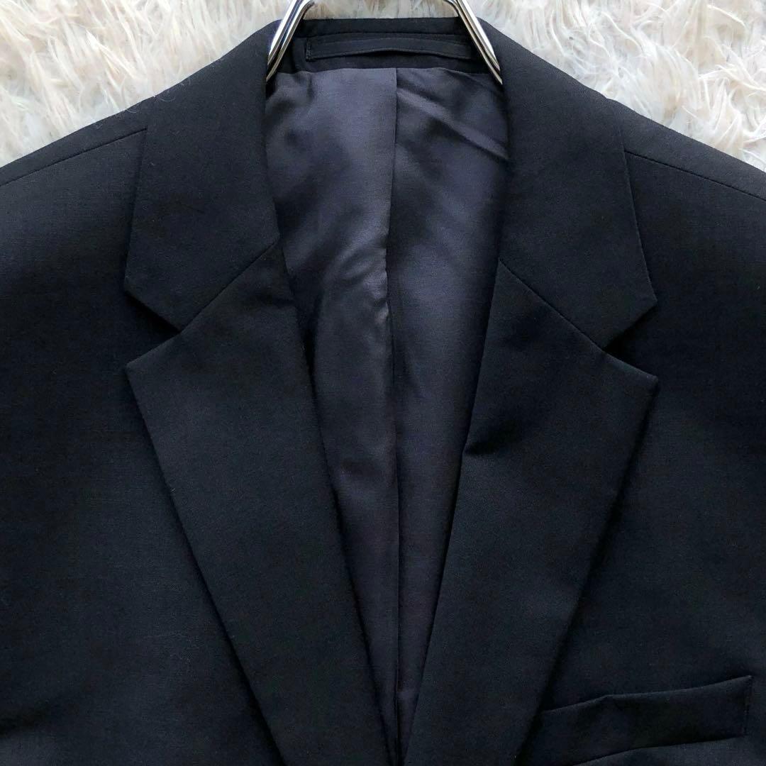 【極美品】ヒューゴボス　スーツ　上下　黒　ウール100% フォーマル　大谷翔平