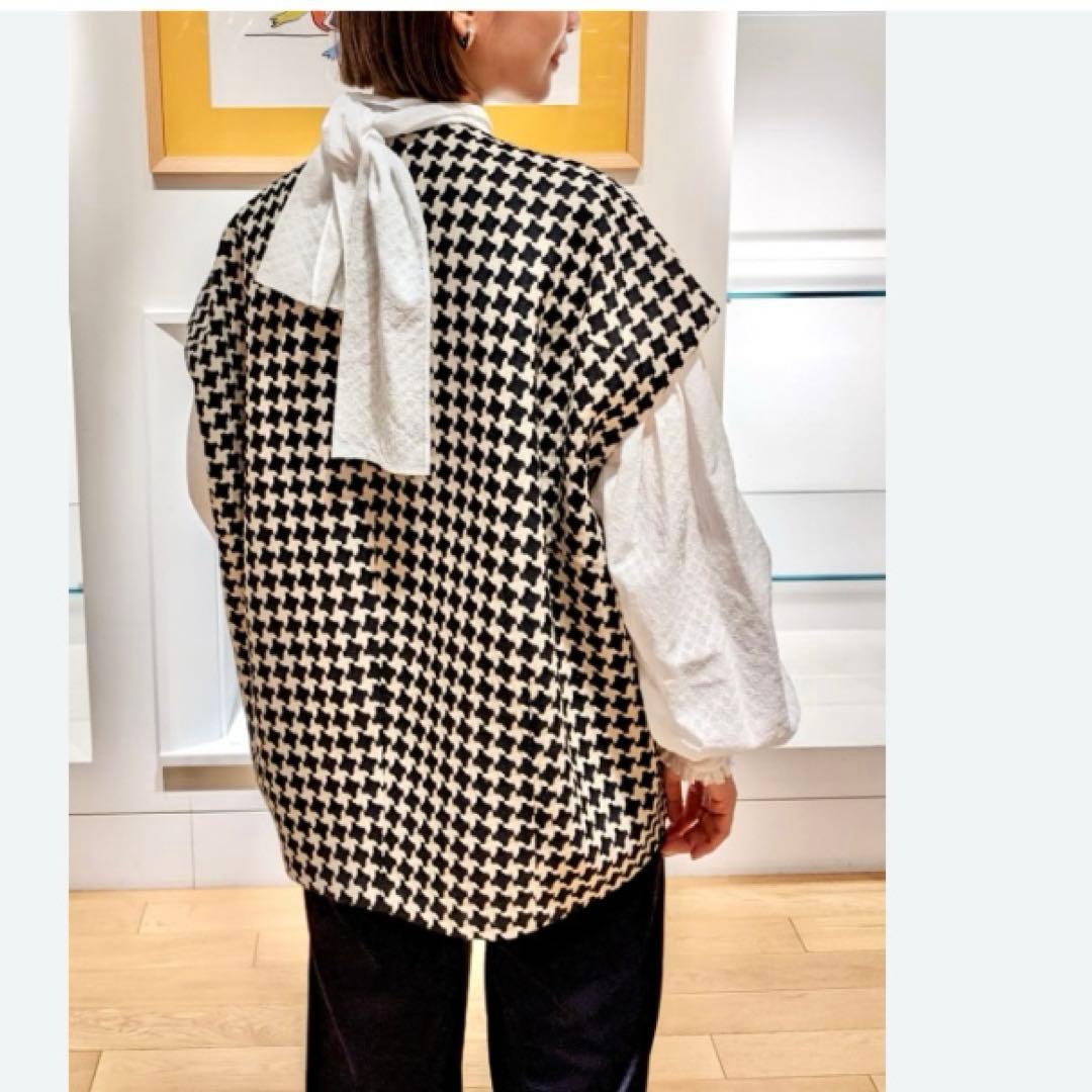 新品未使用完売品タグ付きTOMORROWLANDドビーハウンドトゥースバレルジレ