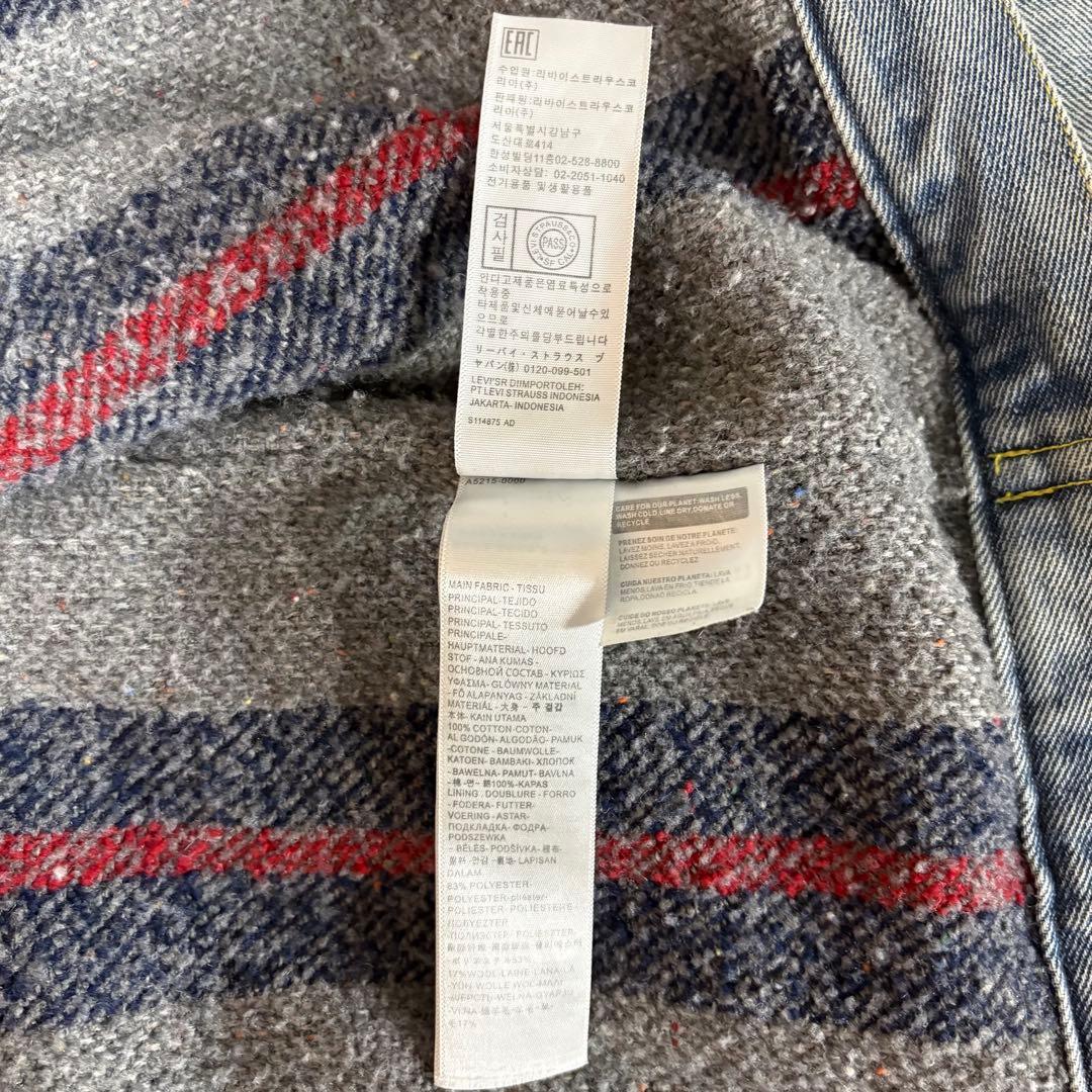 ジャケット・アウター STUSSY LEVIS EMBOSSED TRUCKER JACKET L