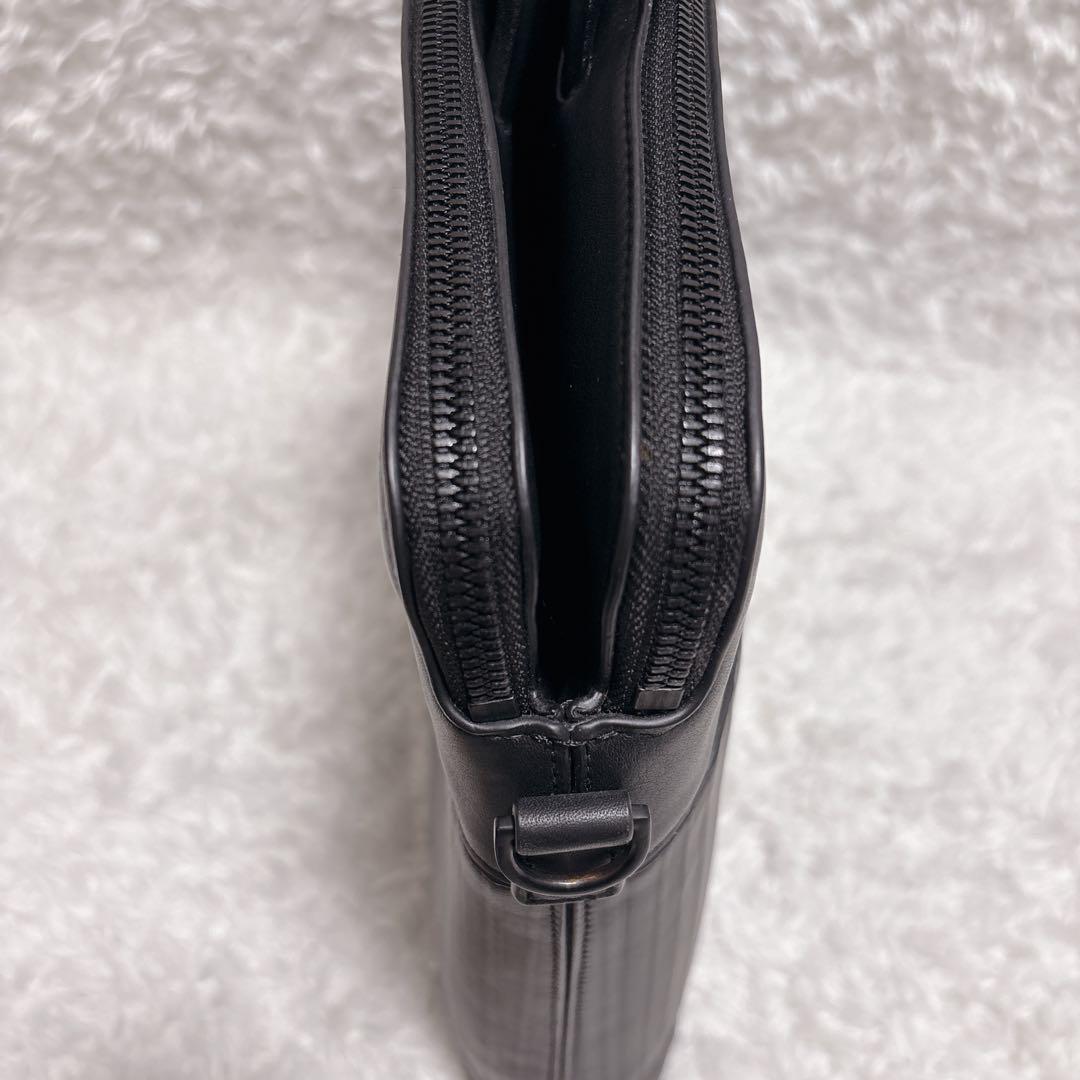 ポールスミス シャドーストライプ レザー 2WAY ブリーフケース ブラック