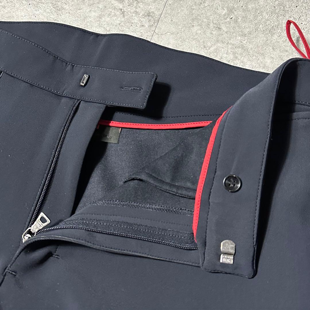 PRADA sport ジップ フレアナイロンパンツ 黒 48 ストレッチ