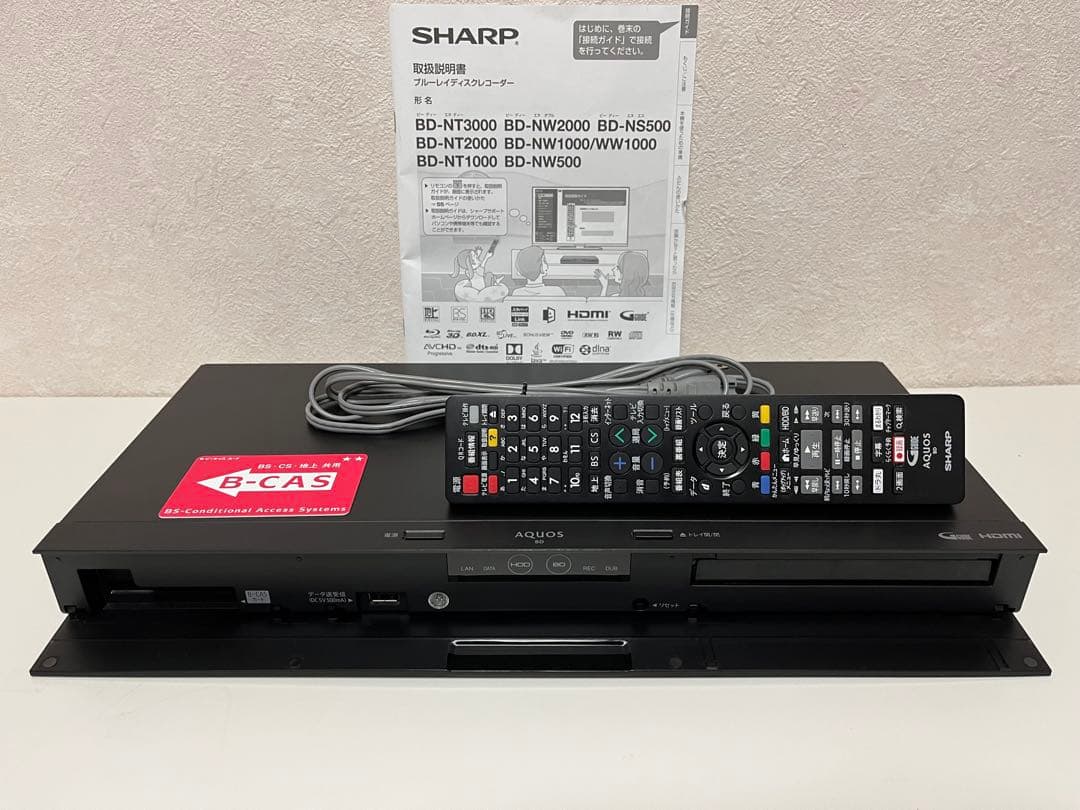 【美品】SHARP AQUOS Blu−ray レコーダー BD-NW500