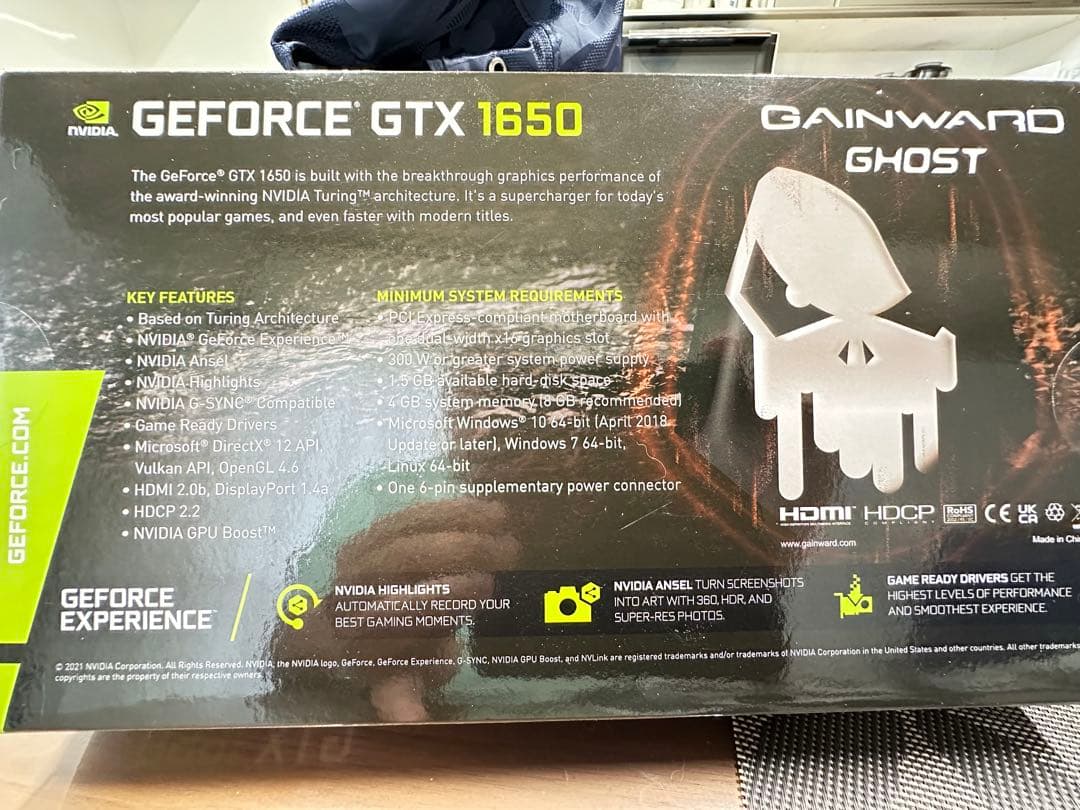 中古品　 GAINWARD GTX 1650 4GB グラフィックボード