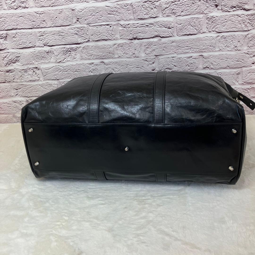 美品 ポーター SHAPE ボストンバッグ 牛ステア 光沢 撥水加工 ポーチ付