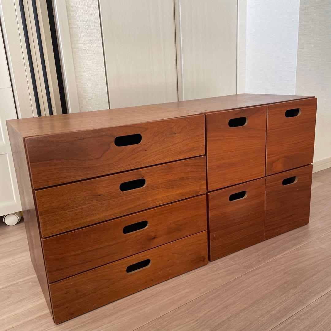 無印スタッキングチェスト　セット売り　4段と引き出し4つ