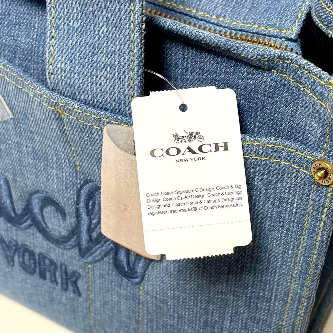 レディース　COACH デニム トートバッグ ショルダーバッグ CR657