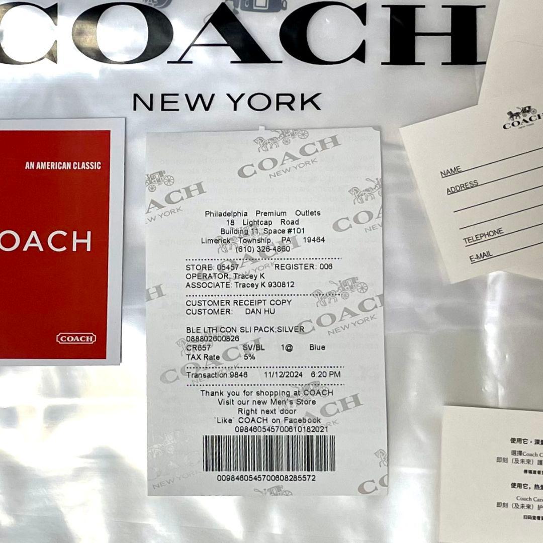 レディース　COACH デニム トートバッグ ショルダーバッグ CR657