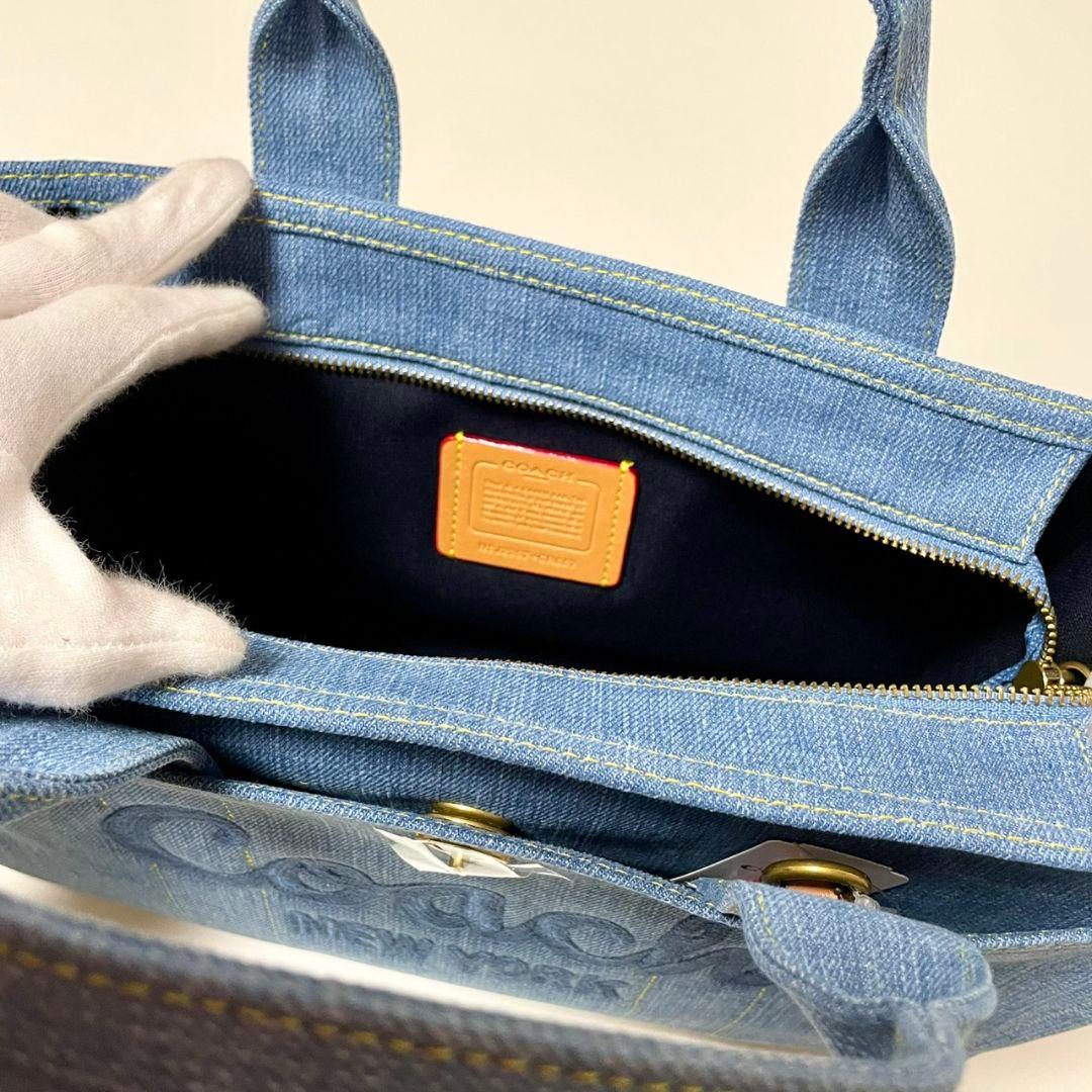 レディース　COACH デニム トートバッグ ショルダーバッグ CR657