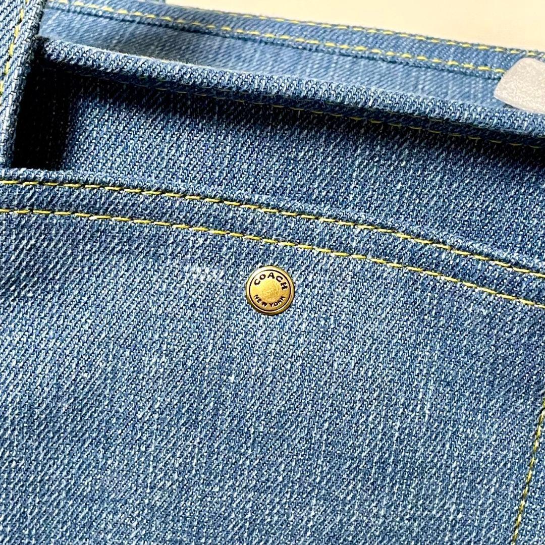 レディース　COACH デニム トートバッグ ショルダーバッグ CR657