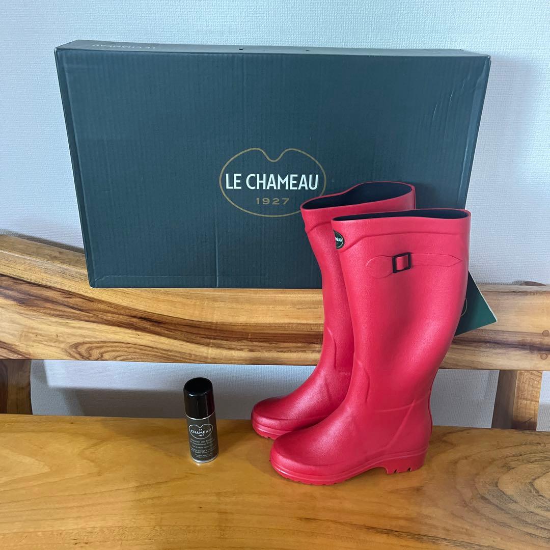 【294】レディース　レイン　ラバーブーツLE CHAMEAU ４０
