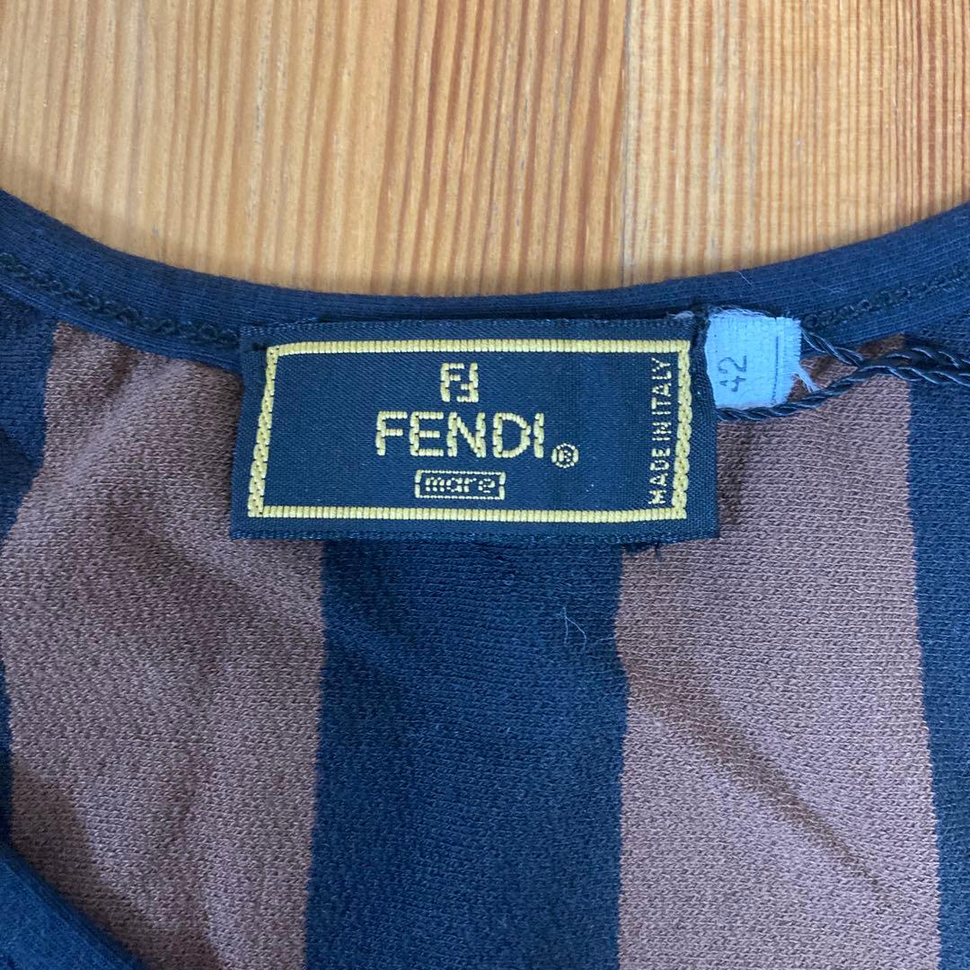 ⭐︎FENDI⭐︎【新品未使用】ストライプ柄 半袖Tシャツ 42