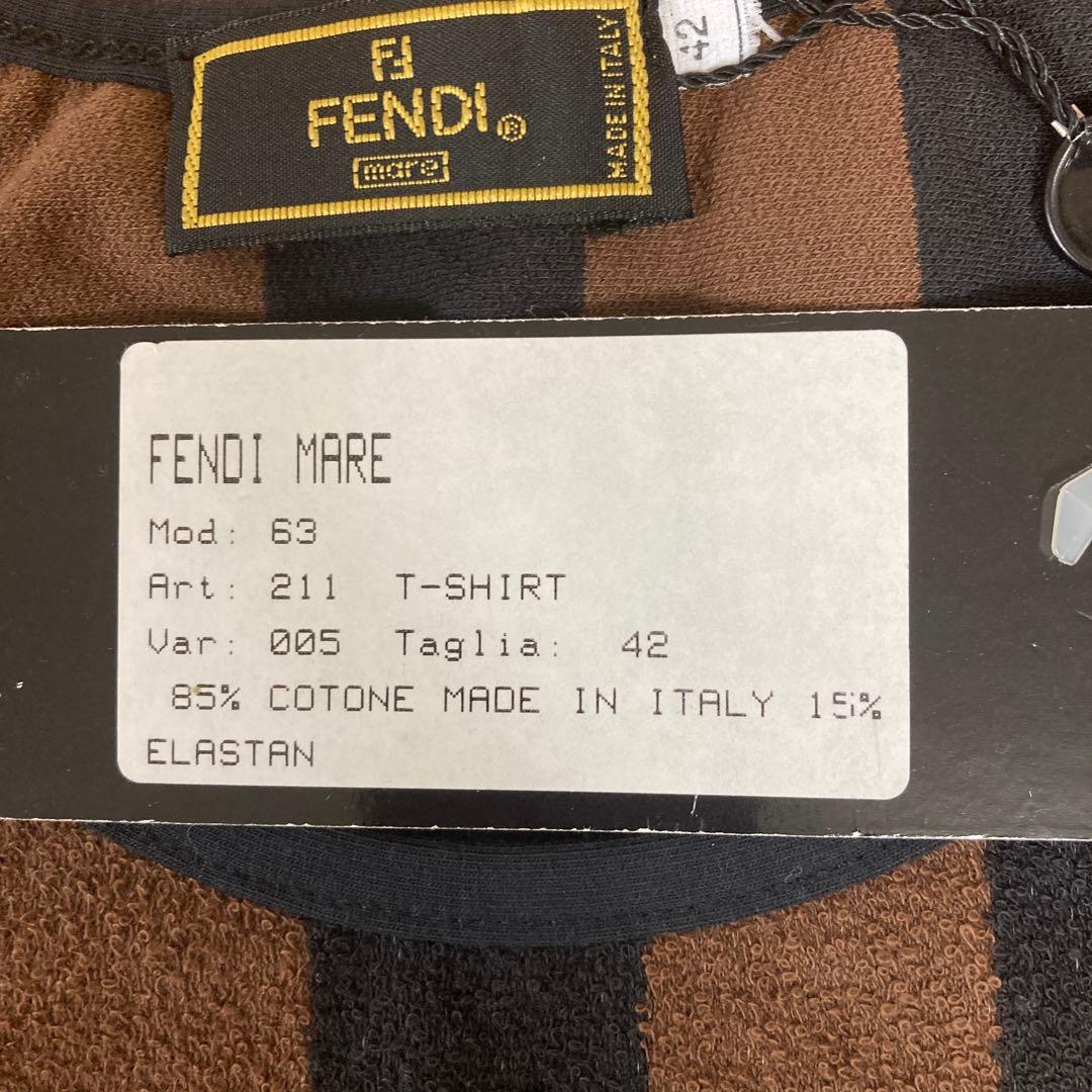 ⭐︎FENDI⭐︎【新品未使用】ストライプ柄 半袖Tシャツ 42