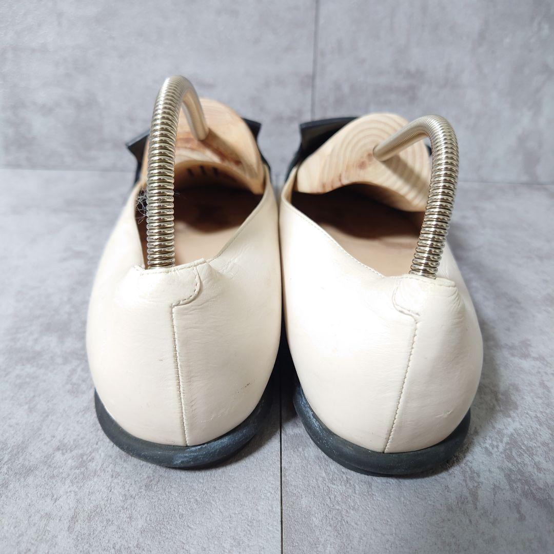 希少 トッズ タッセルローファー 39 1/2 大きいサイズ 本革 アイボリー