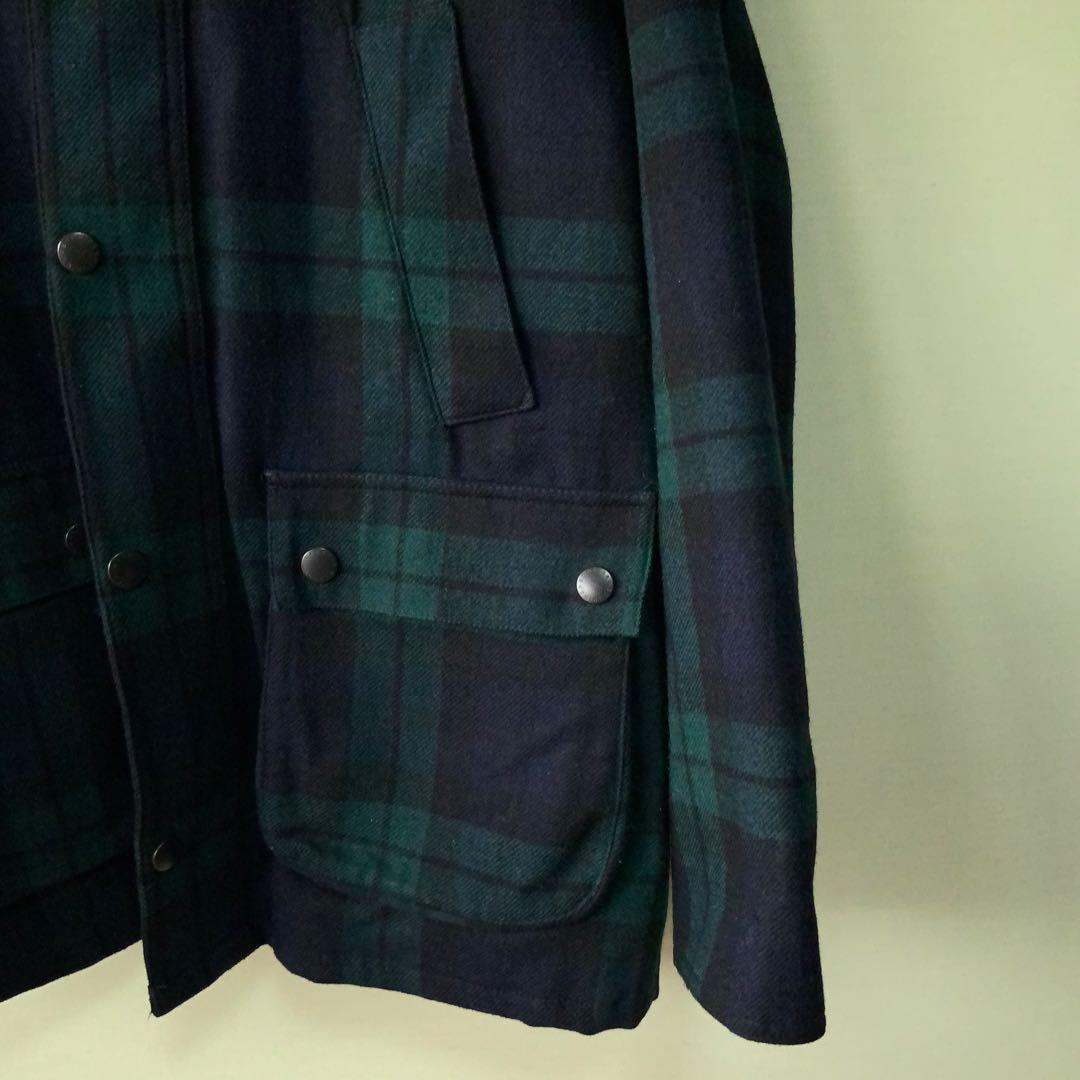 美品 Barbourバブアー ウールジャケットBEDALE 40ブラックウォッチ