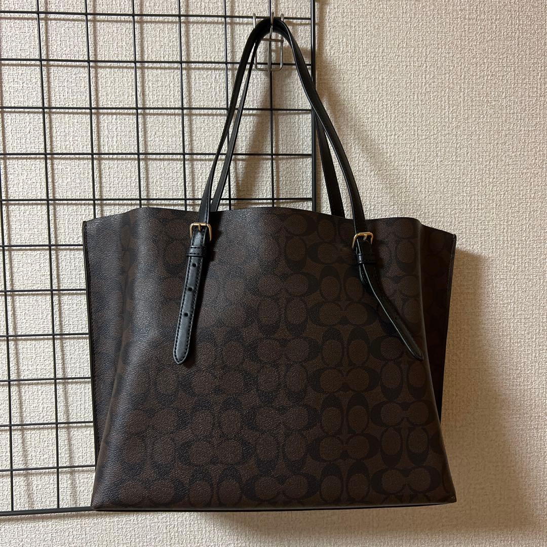 COACH ダークブラウン トートバッグ