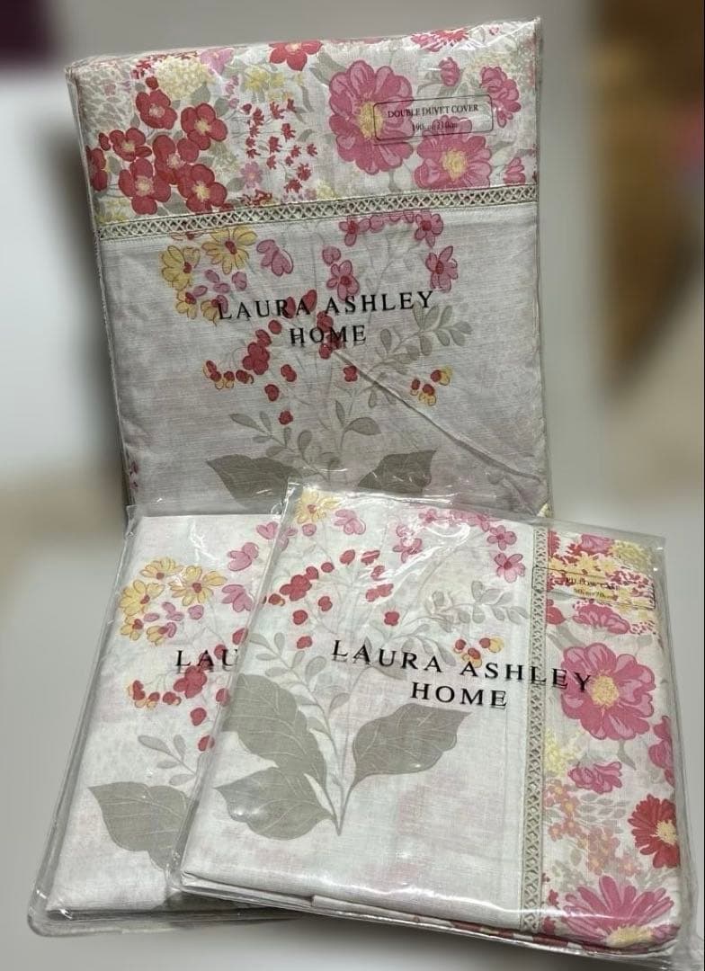 ローラアシュレイ　デュべカバー　スプリングガーデン （ダブルサイズ） ピロケース