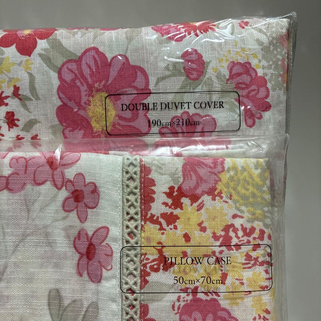 ローラアシュレイ　デュべカバー　スプリングガーデン （ダブルサイズ） ピロケース