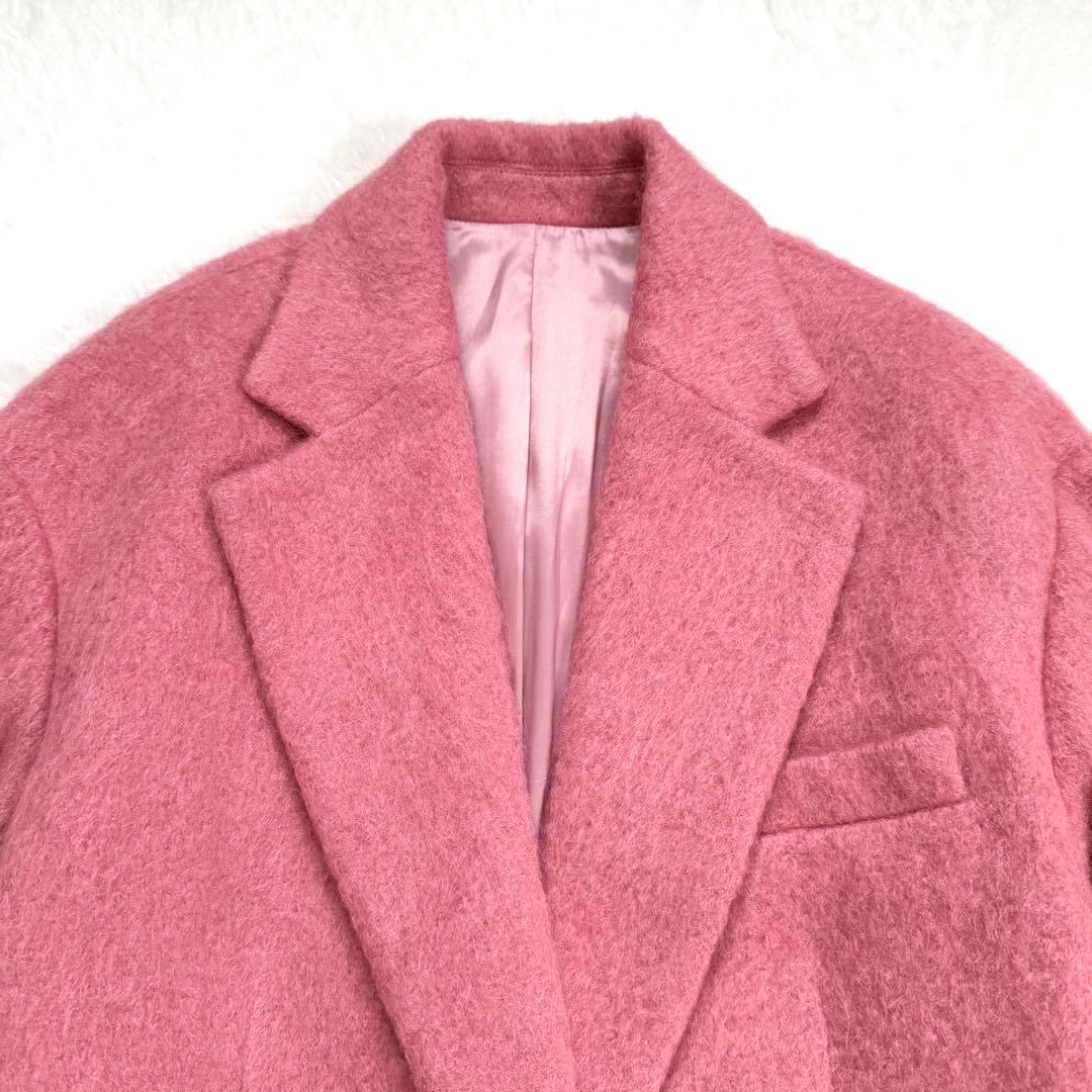 【美品】BEAUTY&YOUTH シャギービッグジャケット ピンク M