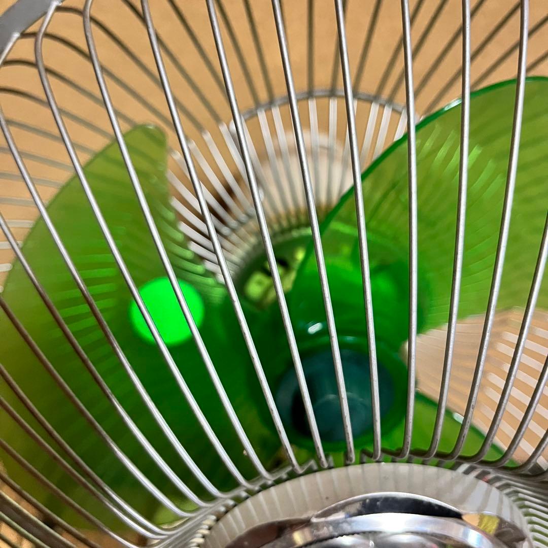 スペースエイジ　ナショナル　グリーンファン　30cm　座敷扇