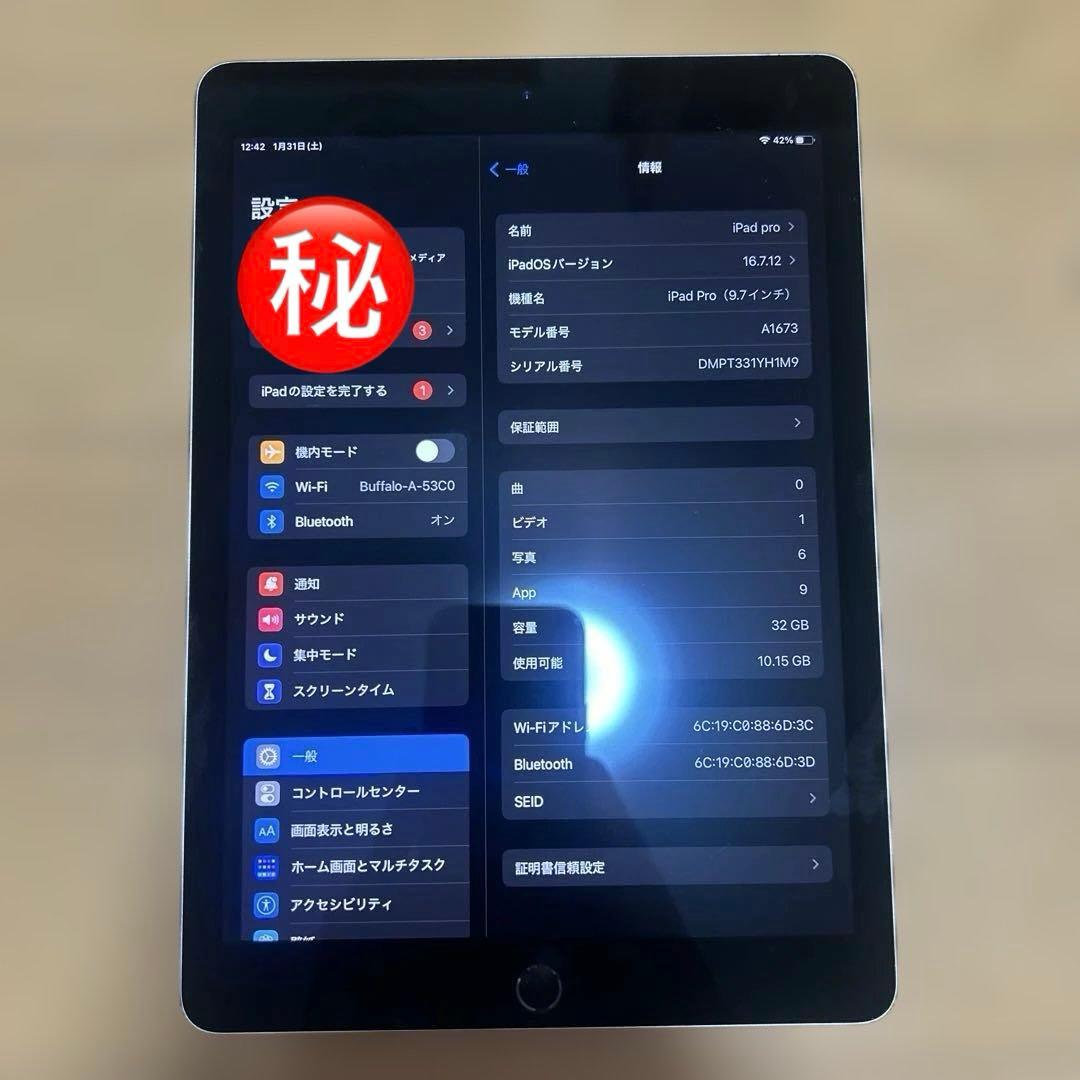 Apple iPad pro 9.7 インチ