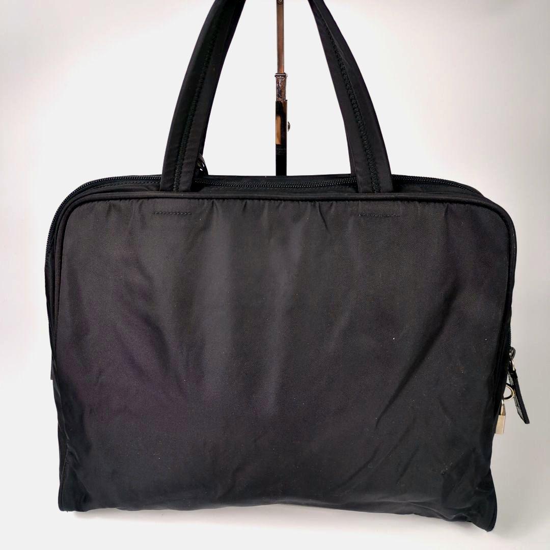 PRADA ブラック ハンドバック ナイロン ビジネスバッグ カデナ 極美品