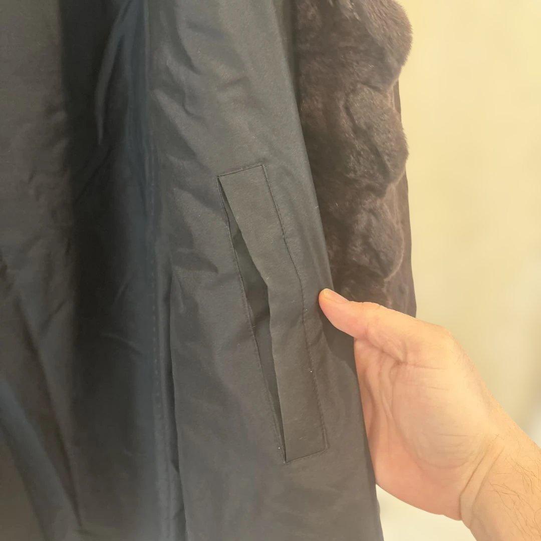 BALMAIN フード付き毛皮コート 両面使える